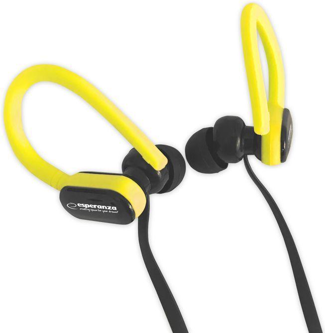 Esperanza Earphones With Microphone Eh197ky Black/Yellow (Cable)