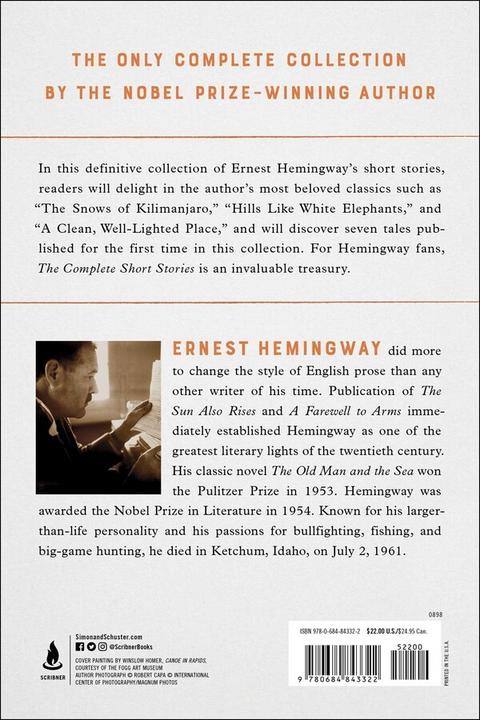 Produktbild The Complete Short Stories of Ernest Hemingway (Englisch, Ernest Hemingway, 2003)
