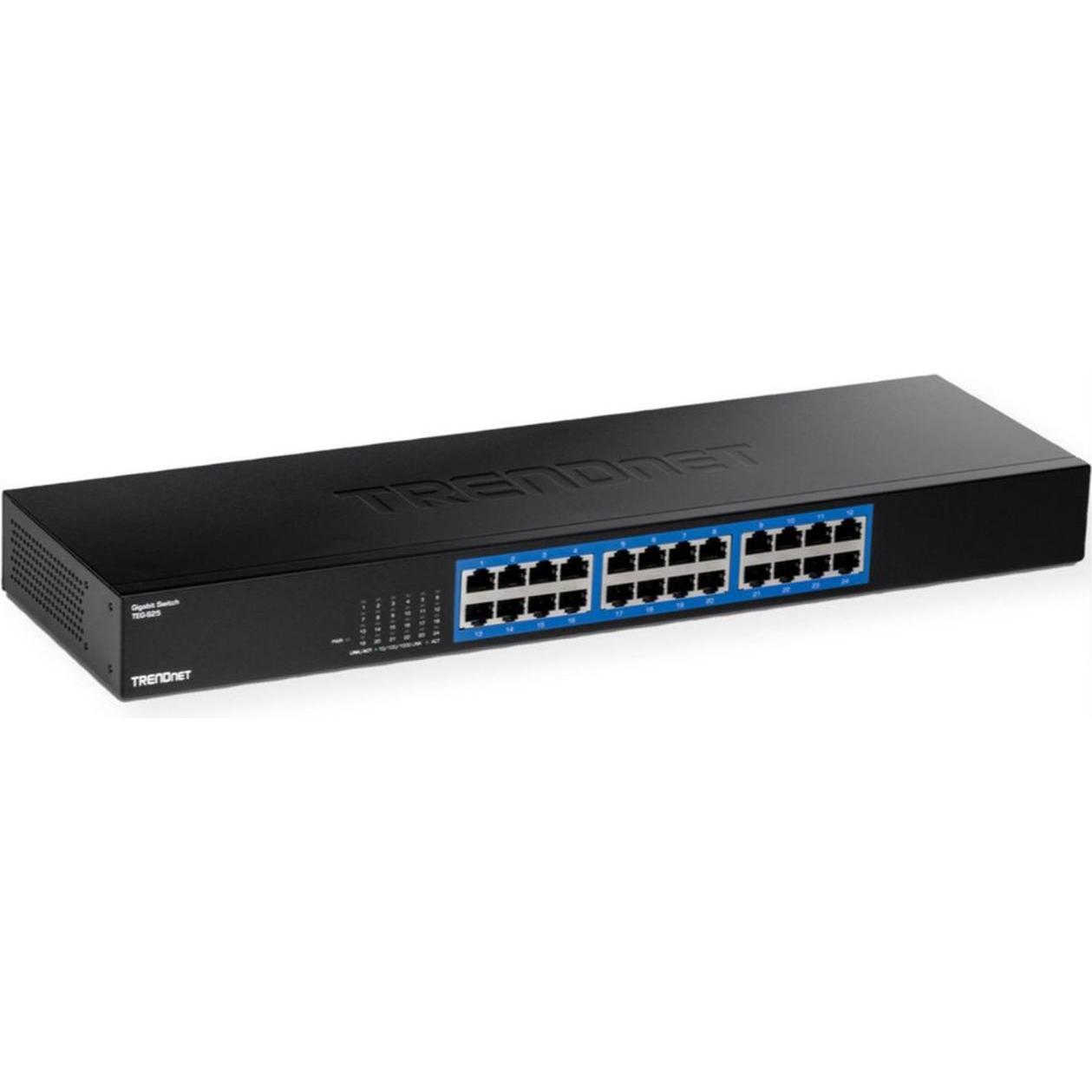 Trendnet Ethernet Switch Gigabit (24 Ports), Netzwerk Switch, Schwarz