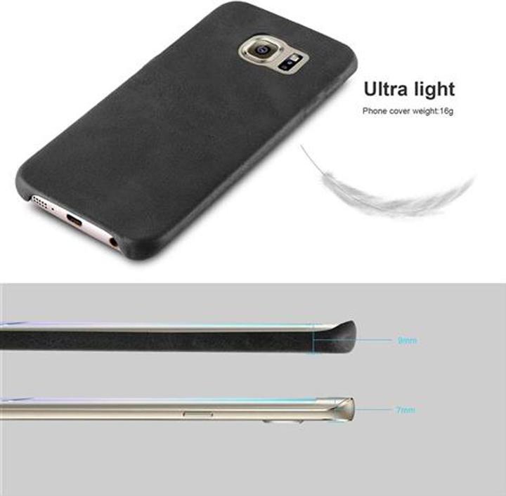 Image du produit Cadorabo Couverture rigide en similicuir avec structure (Samsung Galaxy S6 Edge)