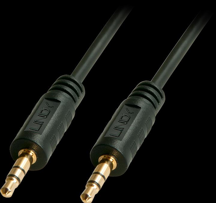 Lindy Câble audio de qualité supérieure, prise 3,5 mm (1 m, Jack 3,5 mm (AUX))