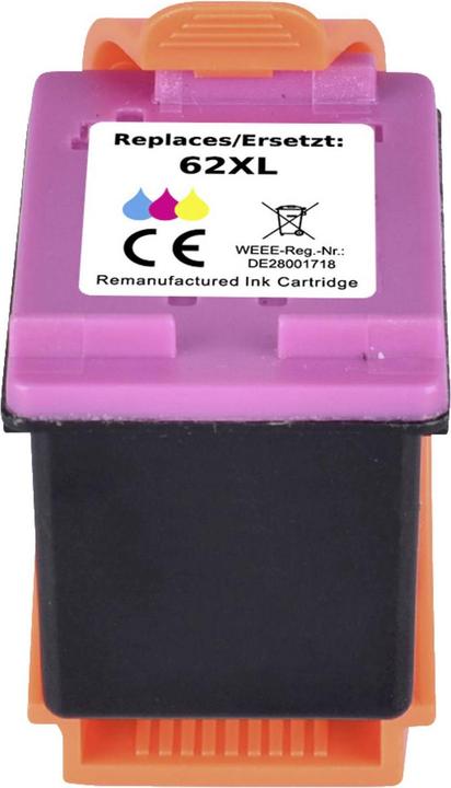 Productafbeelding Renkforce Inkt vervangt HP 62 XL (C2P07AE) Compatibel cyaan, magenta, geel RF-5 (M, C, Y)