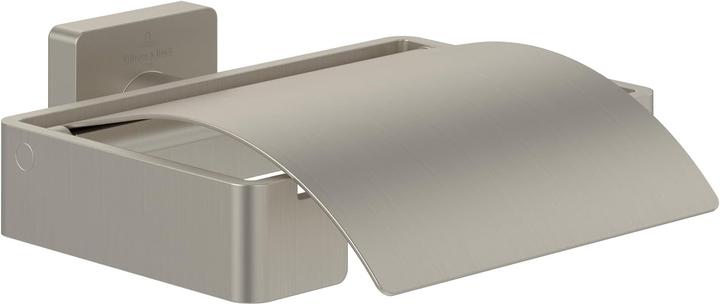 Villeroy & Boch Elements - Striking toilet roll holder with lid, 131 x 115 x 45 mm