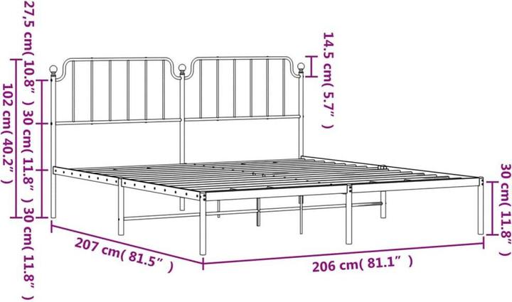 Image du produit vidaXL Bettgestell (200 x 200 cm)
