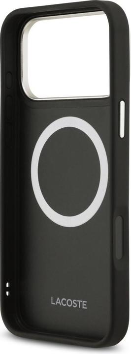 Produktbild Lacoste Hard Cover PU Leather Champs Elysees MagSafe Black, for iPhone 17 Pro Max, LCHMP17XPCESK (Apple iPhone 17 Pro Max)