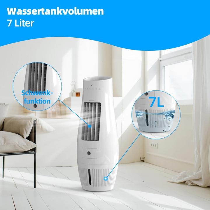 Produktbild Be Cool BC07AC60WFLuftkühler 7 Liter, Mückenabwehr, Luftumwälzung: 480m³/h (10 m²)