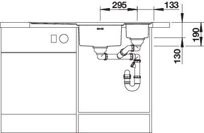 Immagine prodotto Blanco ASSE III 6 S-IF (Lavandino montato in alto, 100 cm, 51 cm)