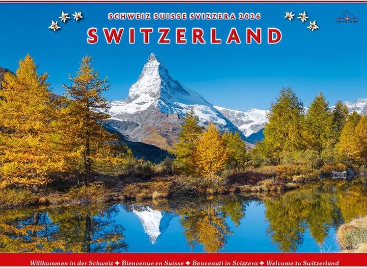 Produktbild Schweiz-Suisse-Svizzera-Switzerland 2026 (40 x 31 cm, Harter Einband, Französisch, Deutsch, Englisch, Italienisch)