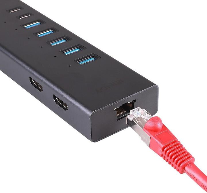 Actual product image Lindy DST-Mini Duo (USB-C, 10 ports)