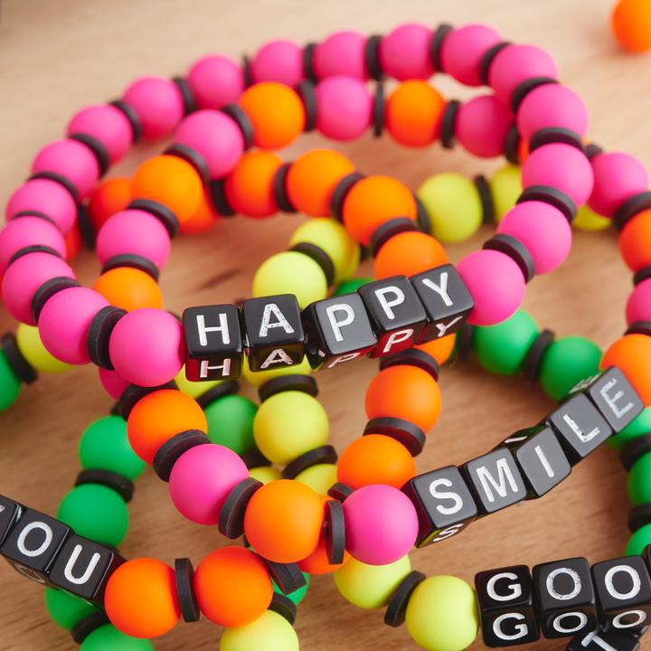 Immagine prodotto VBS Buchstabenperlen "Schwarz", Eckig, 6 mm, 45 g