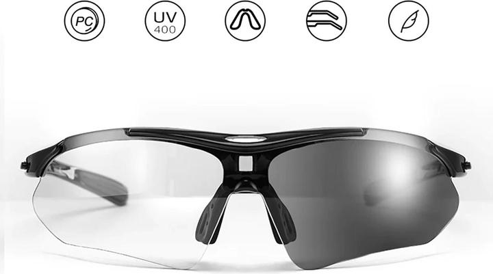 Rockbros 10143 photochromic UV400 cycling glasses - black (Schwarz, Schwarz)