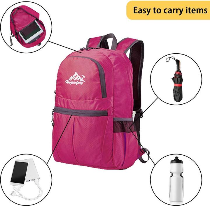 Actual product image Intirilife Foldable Backpack in Pink (36 l)