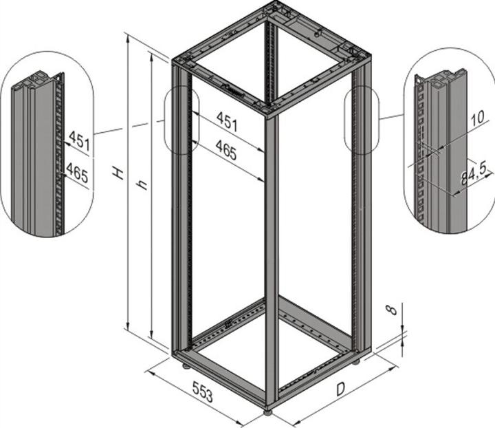 Produktbild Schroff Novastar (38 HE, 19 Zoll Rack)