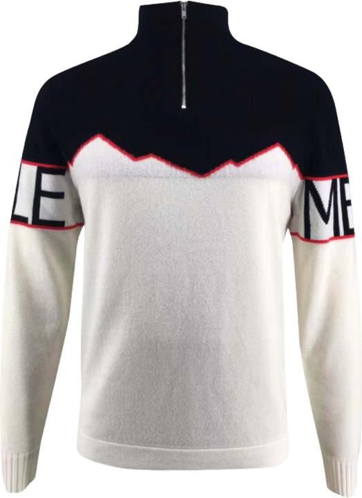 Actual product image Bellemere Pullover Half-Zipped Cashmere Blend Sweater (L)