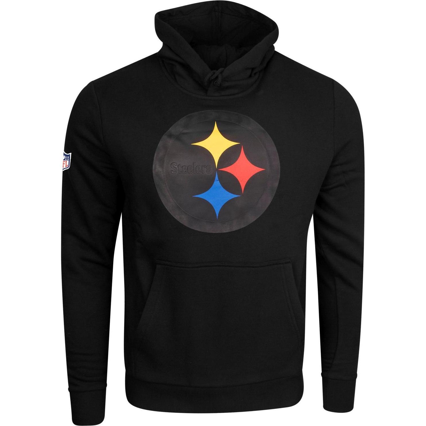New Era, Herren, Pullover, NFL Pittsburgh Steelers Outline Graphic Kapuzenpullover Herren, Schwarz, (S)