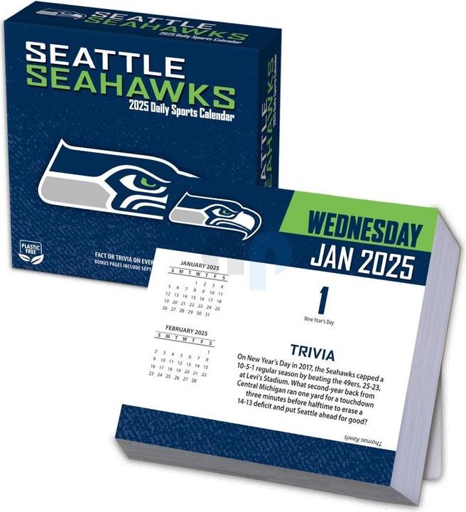 Actual product image NFL - Seattle Seahawks - Desk Calendar 2025