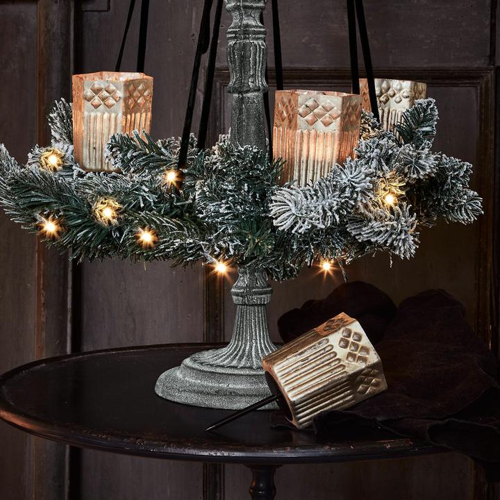 Image du produit Loberon Photophore enfichable Set de 4 Fontain argenté antique (4 x, H)