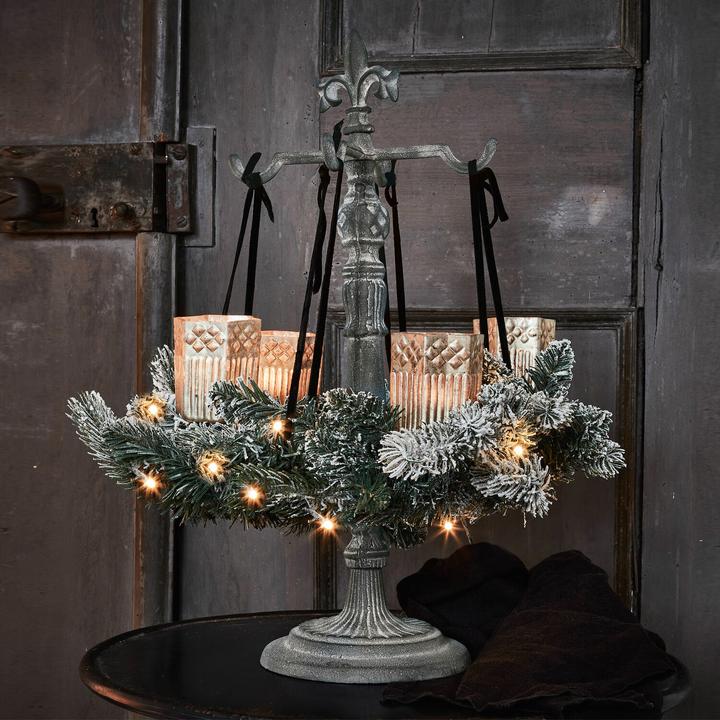 Image du produit Loberon Photophore enfichable Set de 4 Fontain argenté antique (4 x, H)