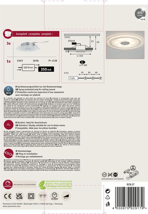 Immagine prodotto Paulmann Apparecchio da incasso Premium Whirl Set (1350 lm)