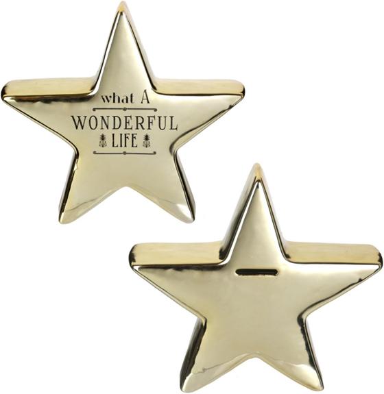 Produktbild Sombo Spardose Stern Gold