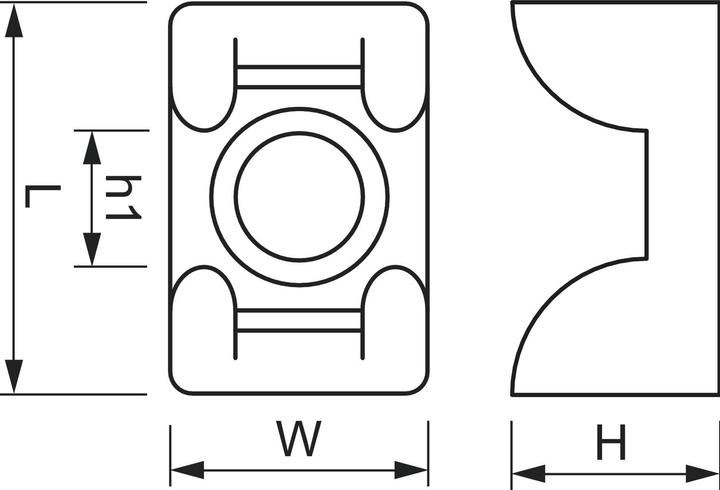 Produktbild HellermannTyton Befestigungssockel (Befestigungsschlaufen, 19 mm, 100 Stk.)