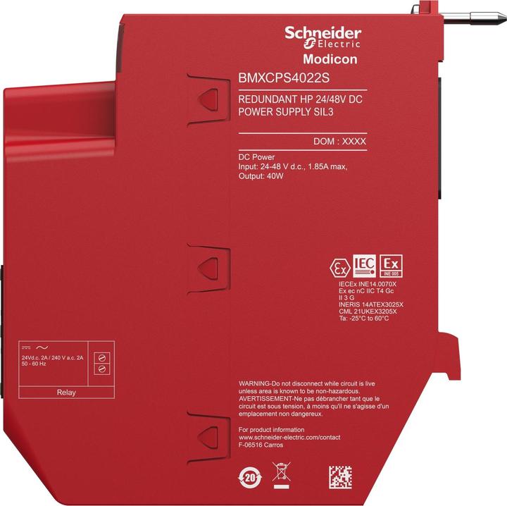 Produktbild Schneider Electric M580S NETZTEIL 24/48VDC REDUNDANT BMXCPS4022S