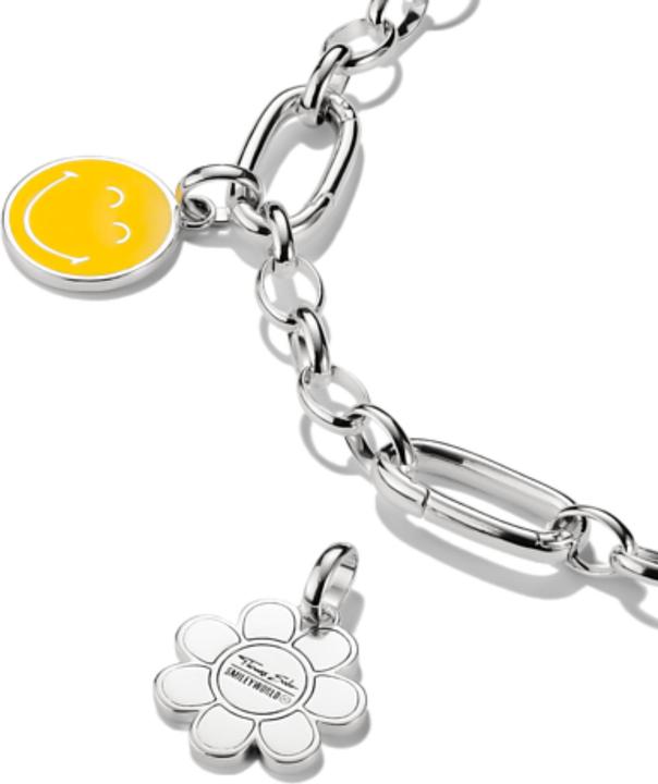 Immagine prodotto Thomas Sabo Smiley World Daisy Charm-Anhänger Connect Silber (Smalto, Argento)