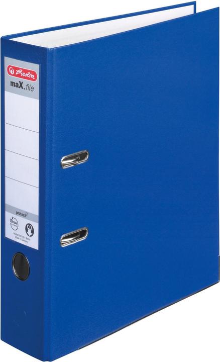 Produktbild Herlitz Ordner maX.file protect A4 8cm blau 5Stk Wechself. (A4, 80 mm, 5 Stk.)
