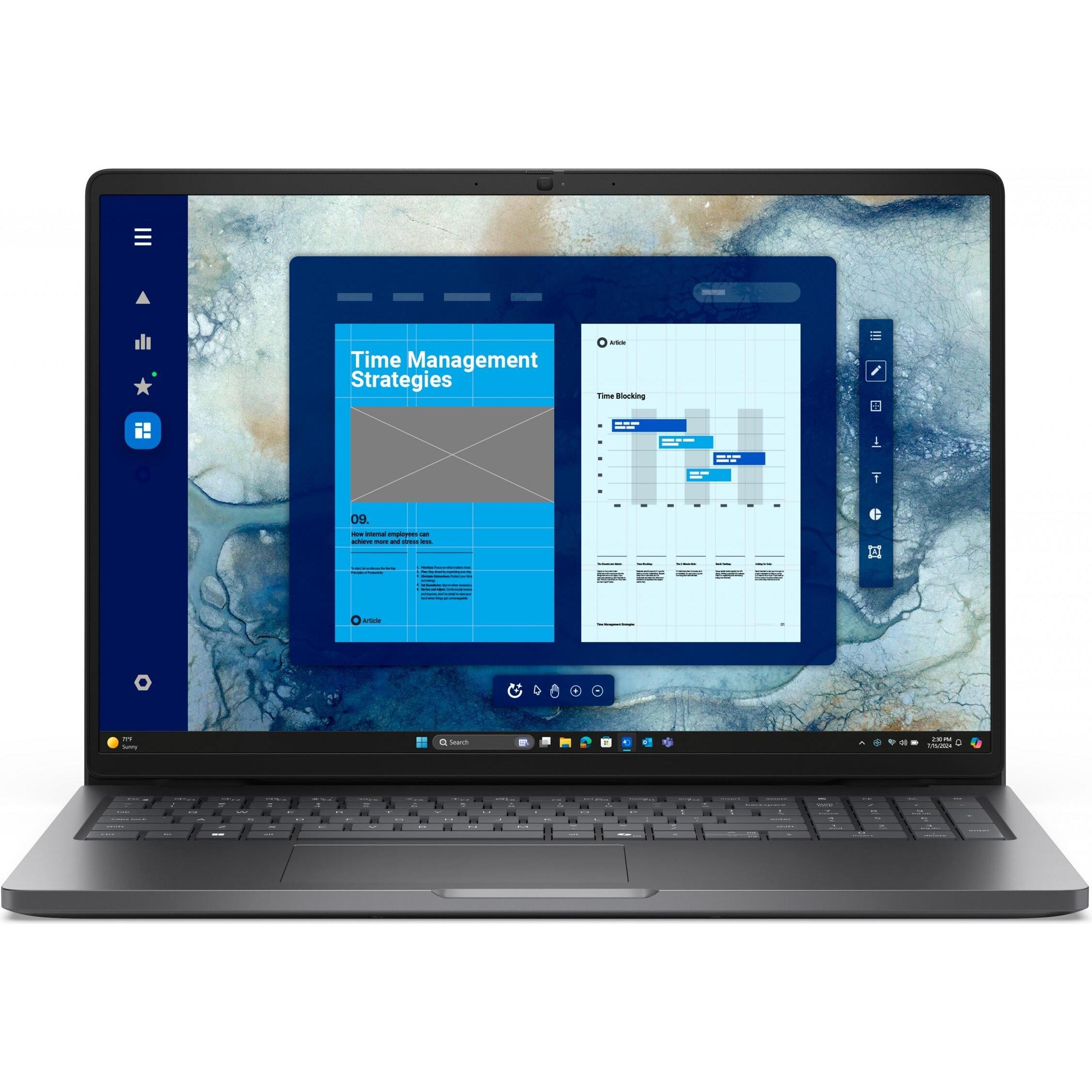Dell Pro 16 PC16250 (15.98", Intel Core 5 120U, 16 GB, 512 GB, Nummernblock), Notebook, Schwarz