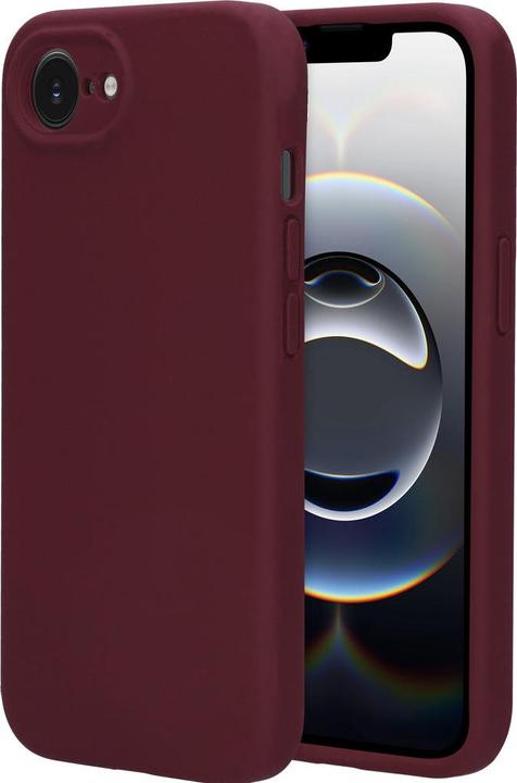 Mobiparts Silicone Cover Apple iPhone 16e Plum Red (Apple iPhone 16e)