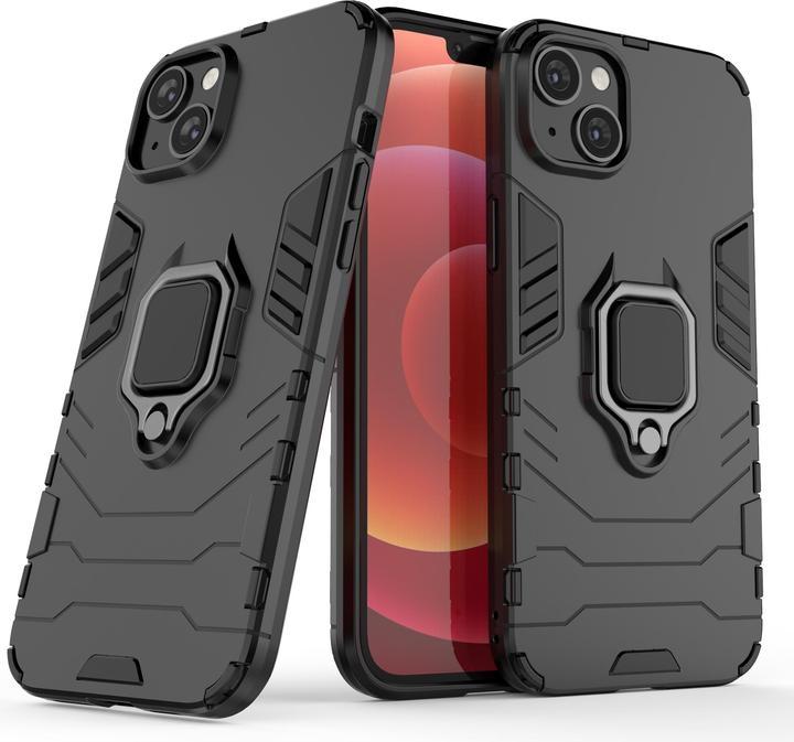 Produktbild Hurtel Ring Armor case for iPhone 14 Plus armored cover magnetic holder ring black (Apple iPhone 14 Plus)