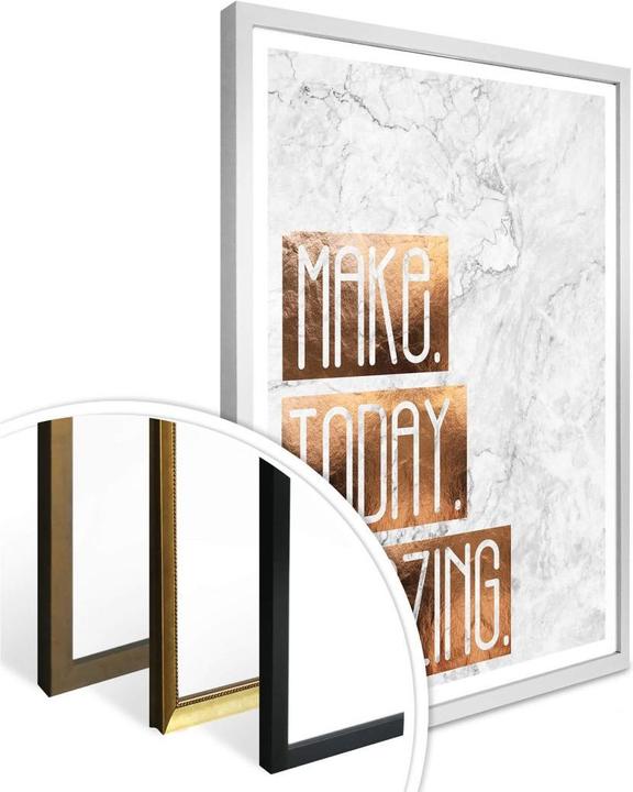 Image du produit Trenddeko Aspect cuivre - Make Today Amazing (40 x 50 cm)