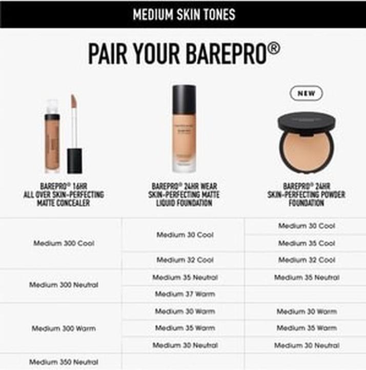 Actual product image Bare Minerals Bareminerals Barepro 16hr Powder Foundation 30-Cool - 8g (30-Cool)