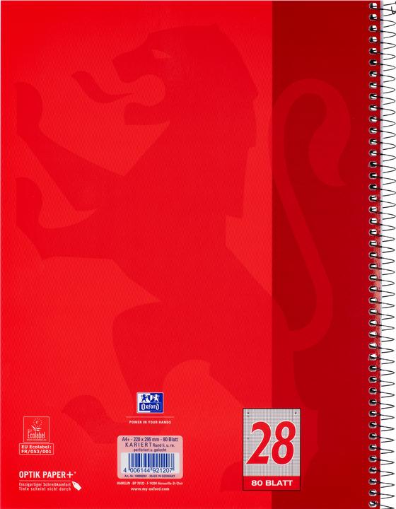 Actual product image Oxford College notebook (A4+, Checked, No binding)
