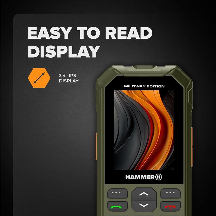 Image du produit Myphone Hammer 6 LTE vert / 2,4" / 2MP / microSD / IP68 / fonction SOS (2.40", 2 Mpx)