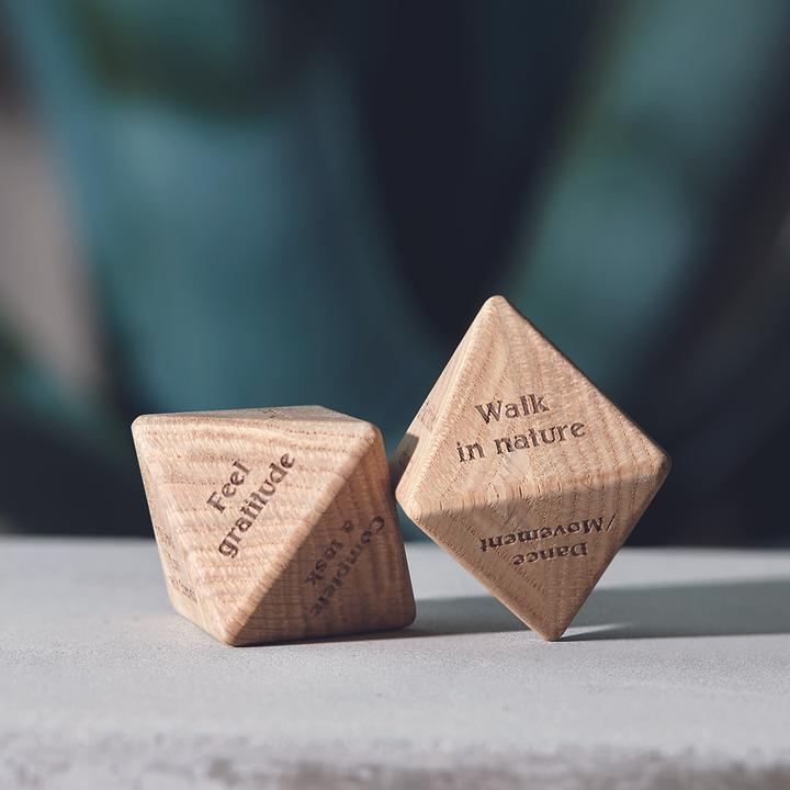 Actual product image ChiCura Mindfulness Wooden Dice CC2