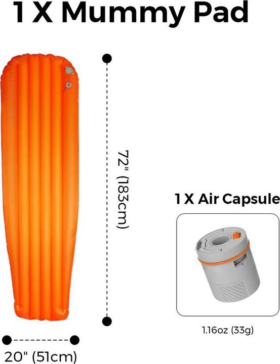 Produktbild Flextail TINY Schlafmatte AVS R05 Mummy