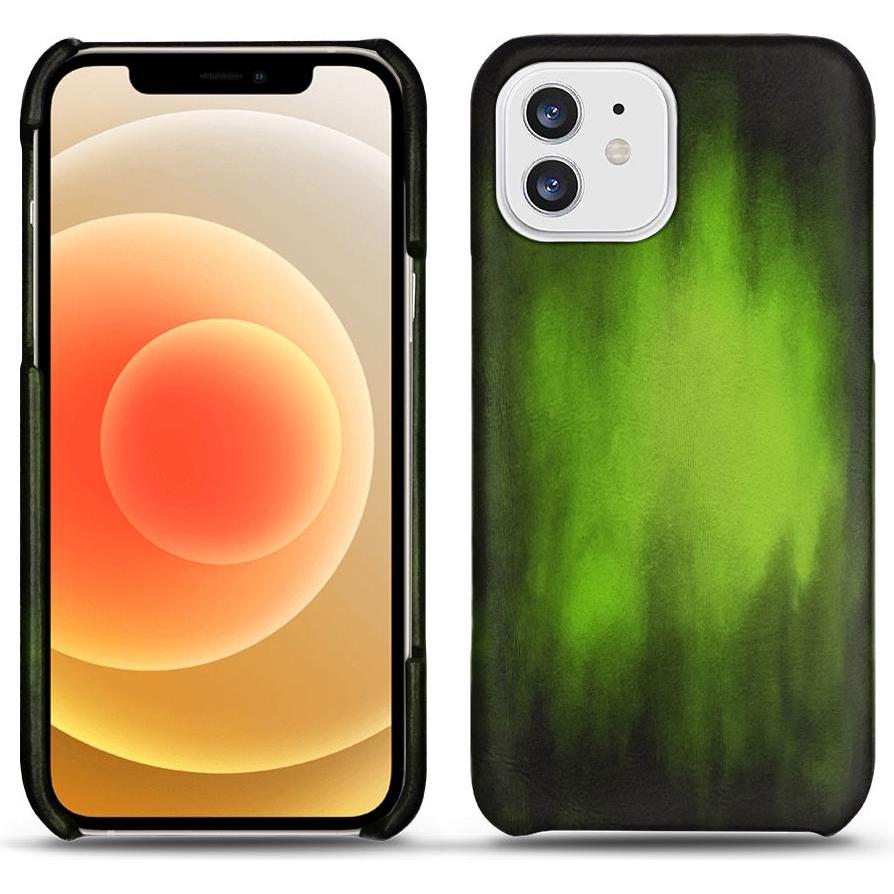 Noreve Lederschutzhülle (Apple iPhone 12), Smartphone Hülle, Grün