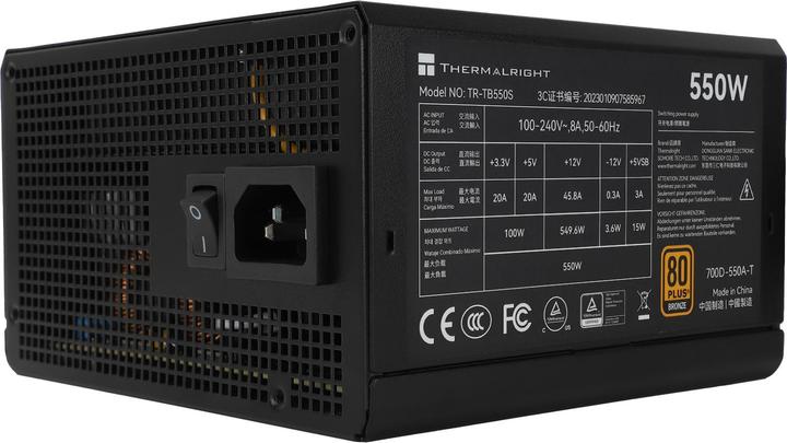 Produktbild Thermalright TR-TB 550S Black - PSU, 80+ Bronze, 550W (550 W)