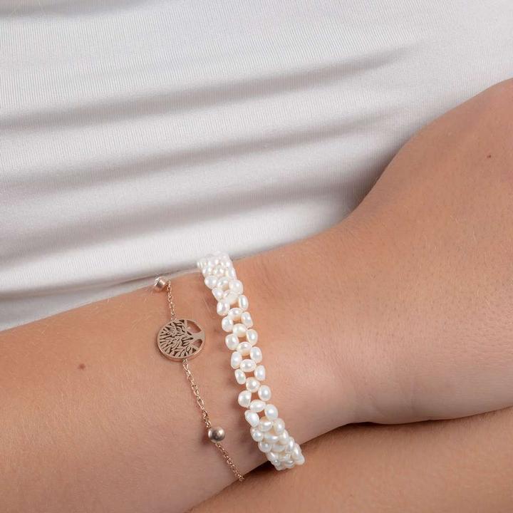 Produktbild Bijouteria Armband (21 cm, Edelstahl, Zirkonia, PVD Beschichtung (goldfarbig))