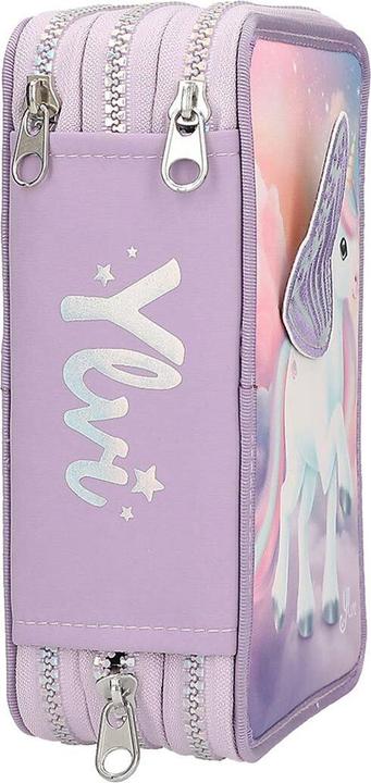 Produktbild Depesche Ylvi 3-Fach Federtasche mit appliziertem Flügel inkl. Stifte