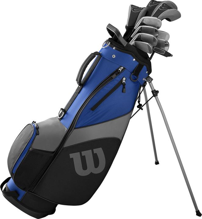 Wilson 1200 TPX Graphite Golf Package Set with 10 Clubs and Bag - Blue (Right-handed)