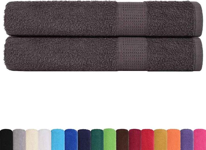 Image du produit vidaXL Serviettes 2 pcs. Anthracite 100x200 cm 360 g/m² 100% coton (100 x 200 cm)