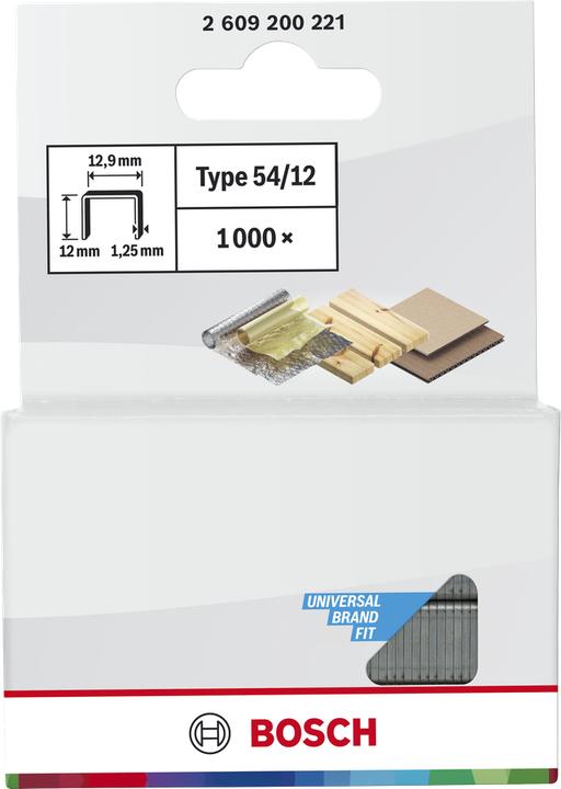 Produktbild Bosch Professional Zubehör Flachdrahtklammer Typ 54, 12,9 x 1,25 x 12 mm