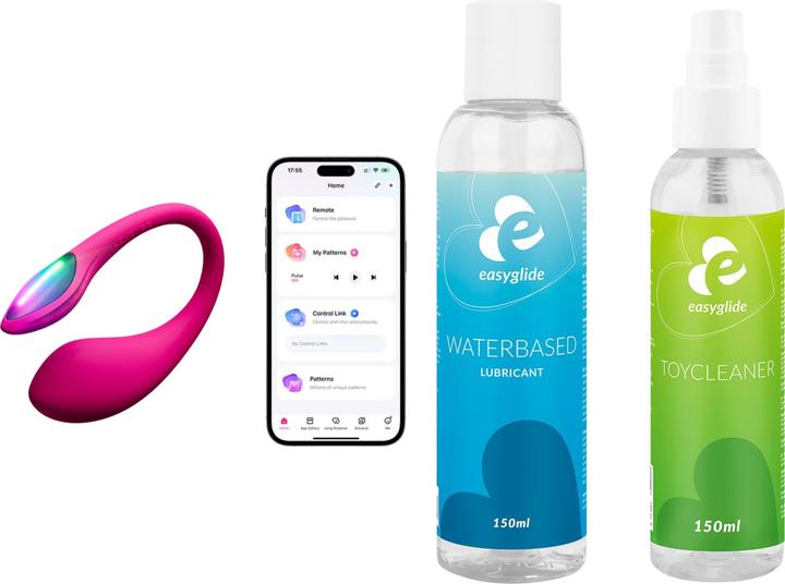 Actual product image Lovense Lush Mini Bundel met Easyglide Glijmiddel en Toycleaner - 150 ml