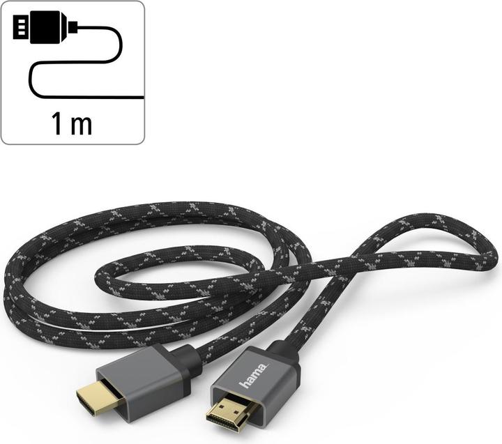 Image du produit Hama HDMI (Typ A) — HDMI (Typ A) (1 m, HDMI, 2.1b)