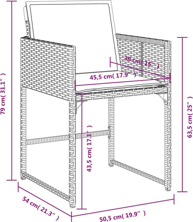 Produktbild vidaXL Garten Essgruppe