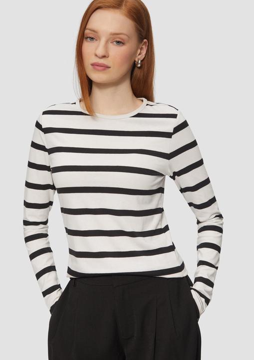 Produktbild S.Oliver T-Shirt Schmales Ringelshirt mit Rundhalsausschnitt (L)