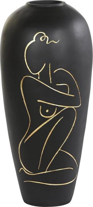 Actual product image DKD Home Decor Vase Lady Black Resin Modern (34 x 34 x 73,5 cm)