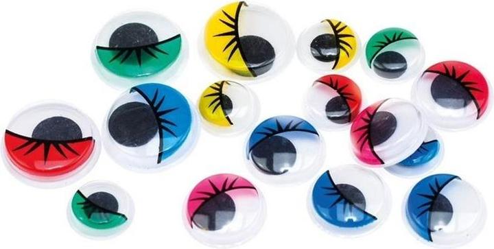Actual product image Brewis Bewegliche Augen mit farbigen Wimpern, 16 Stk